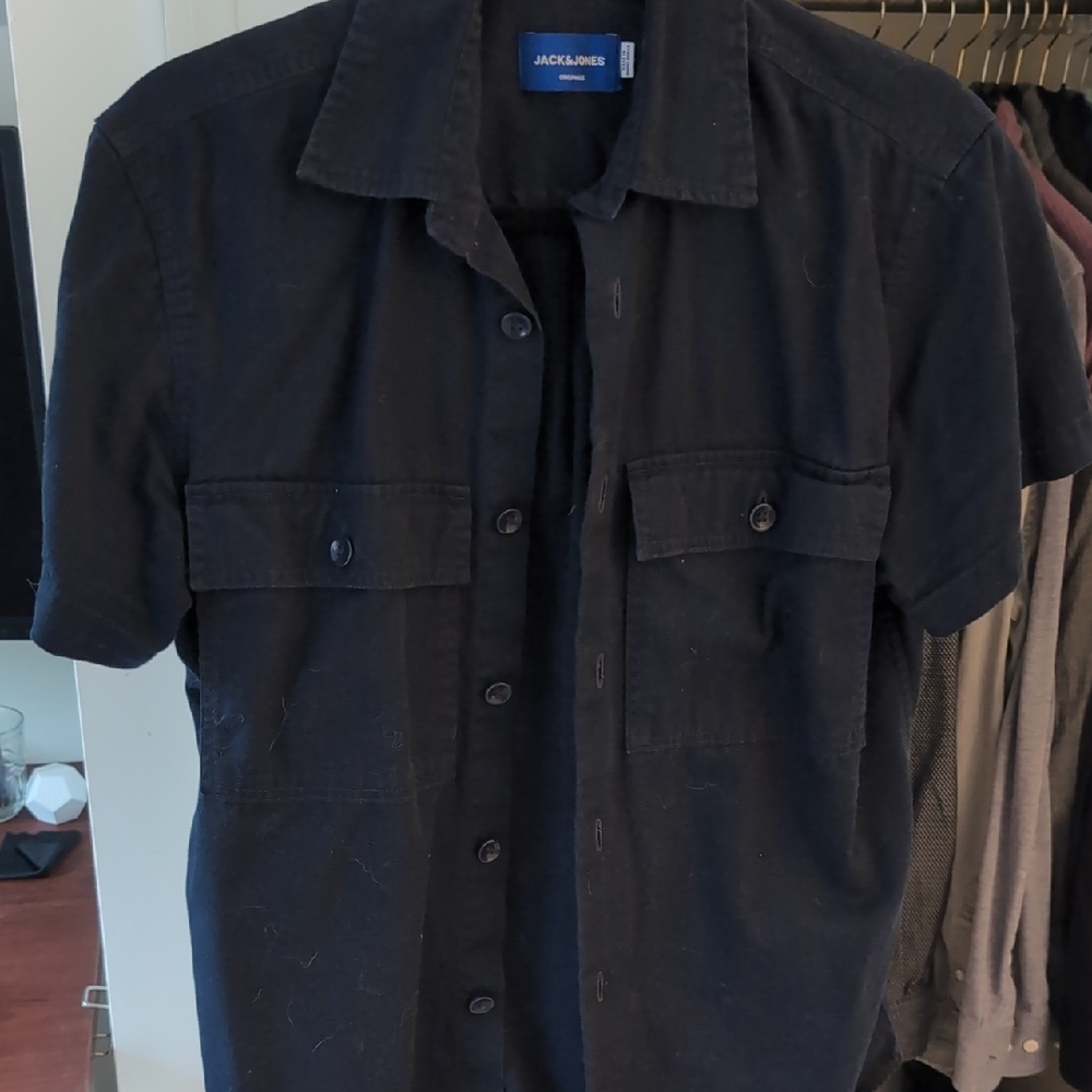 Jack & Jones Dark Navy Short Sleeve Shirt